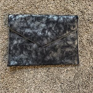 Black metallic Envelope Clutch Ulta brush bag